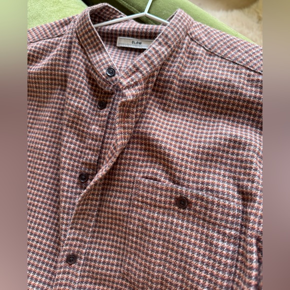 NEW w/o Tags OLOW Long Sleeve Flannel Tunic Button Down Shirt size Medium - Picture 2 of 7